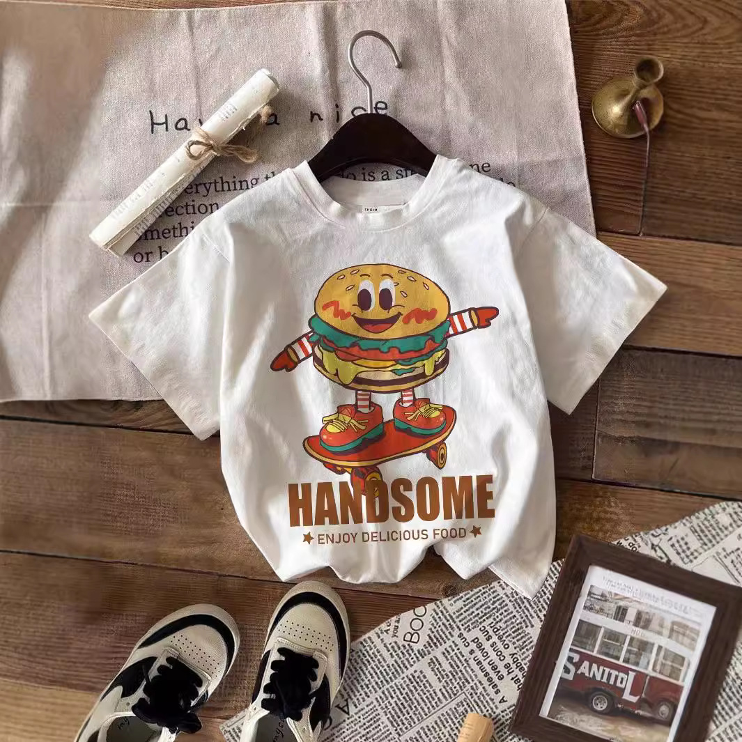 Picture of Cross-border European and American Foreign Trade Letter Printing Short-sleeved T-shirt Boys Summer New Round Neck Jacket Children's Clothing