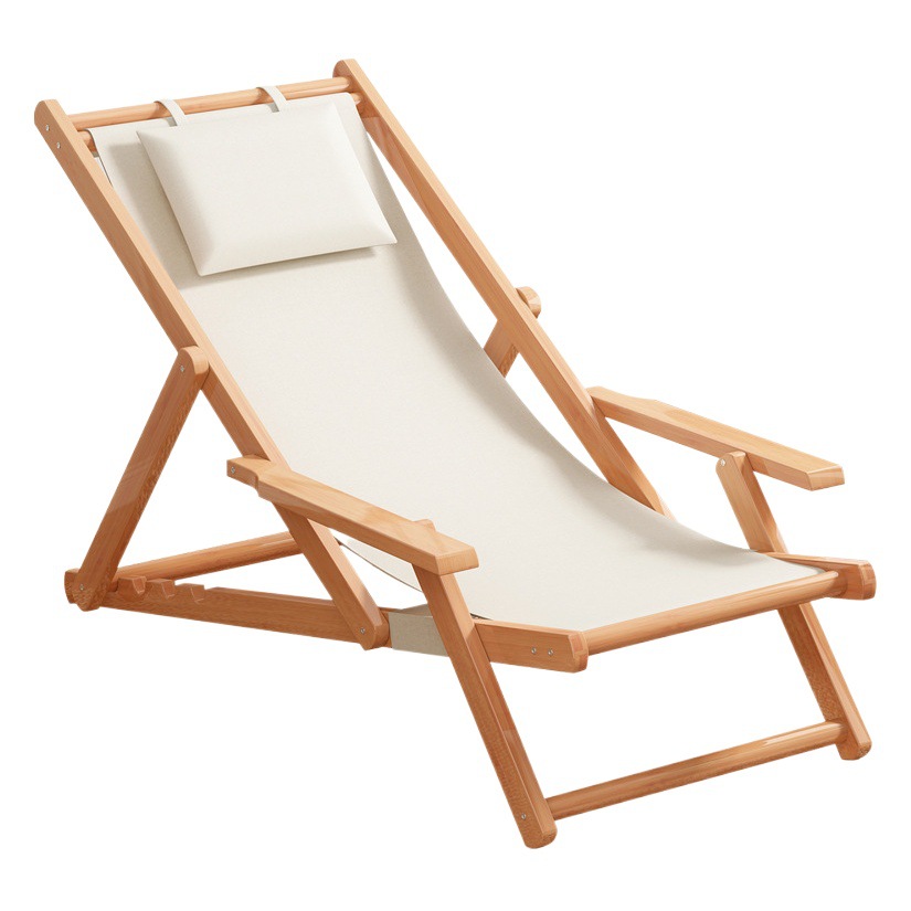 Beach Chair Folding Camping Reclining Chair Outdoor Reclining Chair Portable Backrest Chair Home Leisure Comfortable Chair