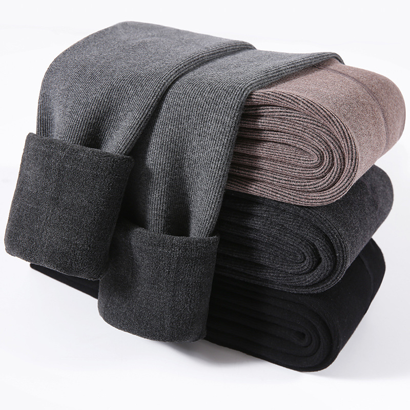 Picture of Threaded Slimming Look Leggings for Women's Outer Wear in Autumn and Winter Plus Size Heating Pantyhose Fleece-Lined and Thickeneded German Velvet Elastic Warm Pants