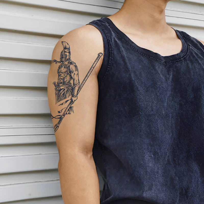 Picture of European and American Flower Arm Herbaceous Tattoo Sticker Men's Waterproof Women's Long-lasting Arm Advanced Sense Simulation Tattoo Semi-permanent Scar Covering