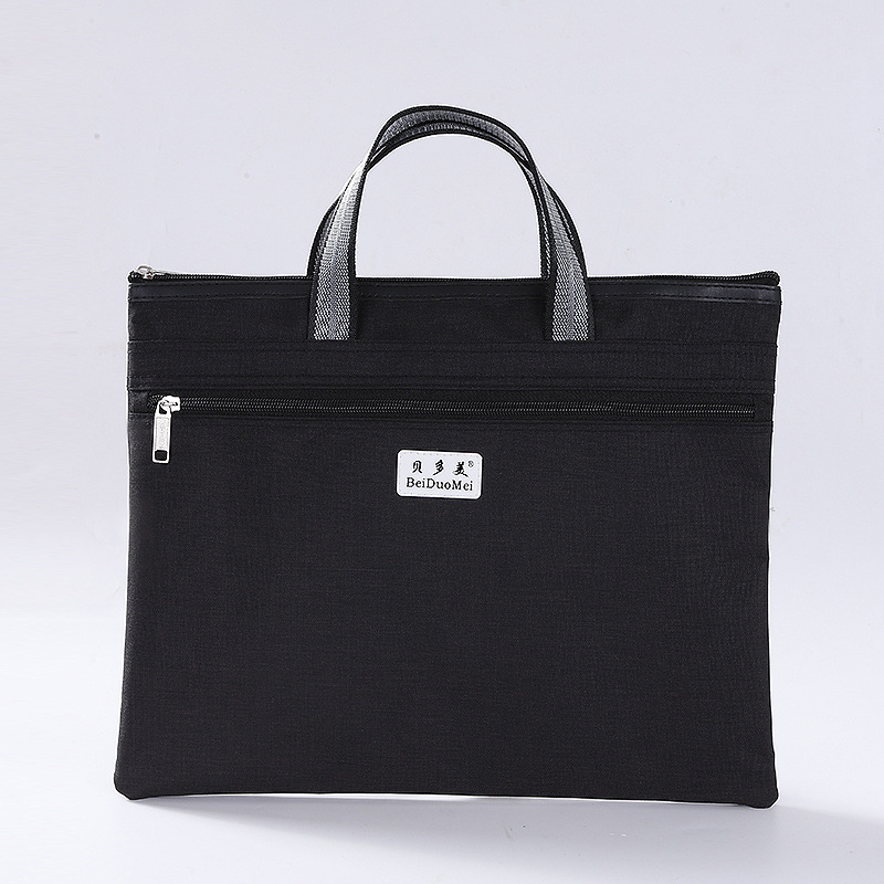 Picture of Thickened Oxford Cloth Briefcase Large Capacity Meeting Briefcase Customized Portable File Bag A4 Storage File Bag
