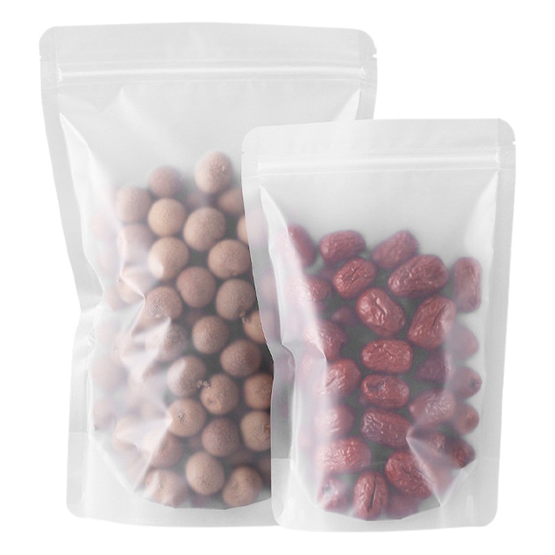 Frosted Food Self-supporting Self-sealing Bag Snack Sealed Thickened Self-supporting Bag Scented Tea Frosted Self-sealing Bag Food Packaging Bag