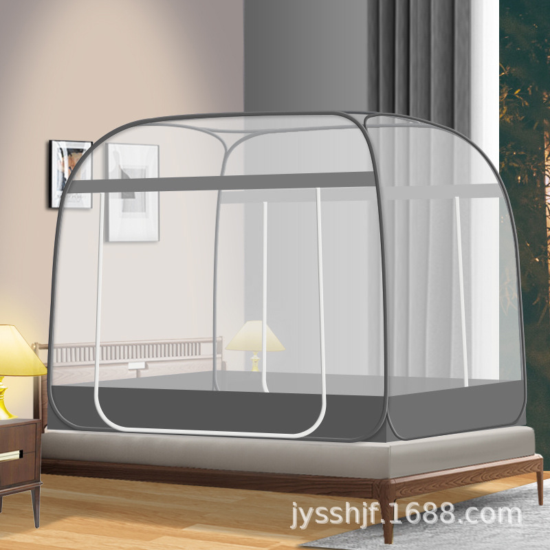 Picture of Mosquito net installation-free Mongolian mosquito net 1 meter 5 bed 1 meter 8 bed foldable removable and washable dust-proof top mesh yarn bottom