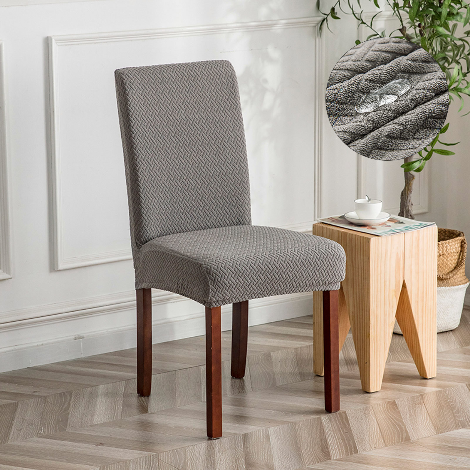 Picture of Long Lattice Waterproof Chair Cover T-Type Waterproof Chair Cover Waterproof Household Dust Cover