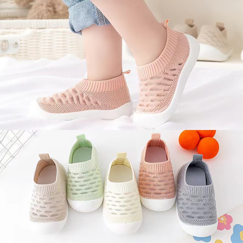 Baby Toddler Shoes Soft Sole Flying Woven Single Mesh Breathable Baby Shoes Summer Sandals Non-slip 6 Months -3 Years Old Children