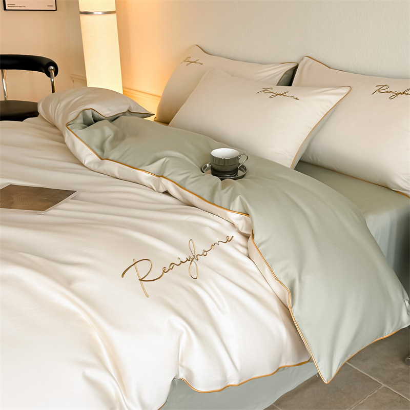 Picture of High-grade sense 120 long-staple cotton bed four-piece cotton cotton light luxury four-season universal quilt cover bed sheet bedding 4