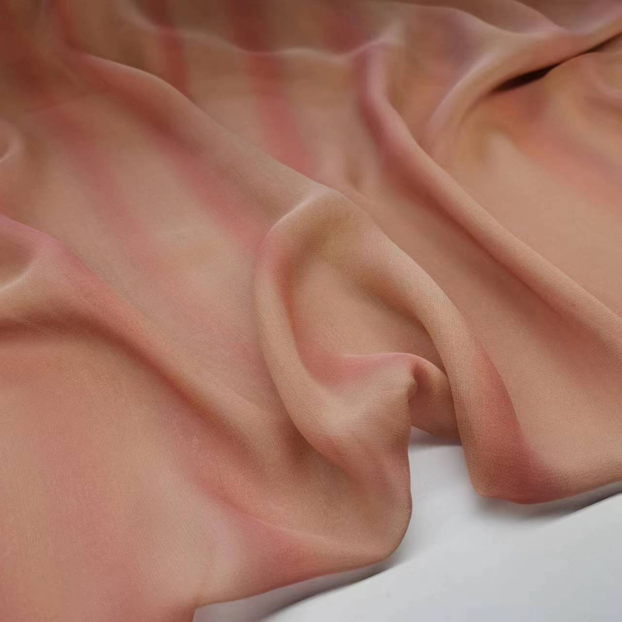 Gradient 8mm Wide Mulberry Silk Georgette Fabric Fashion Skirt Silk Fabric