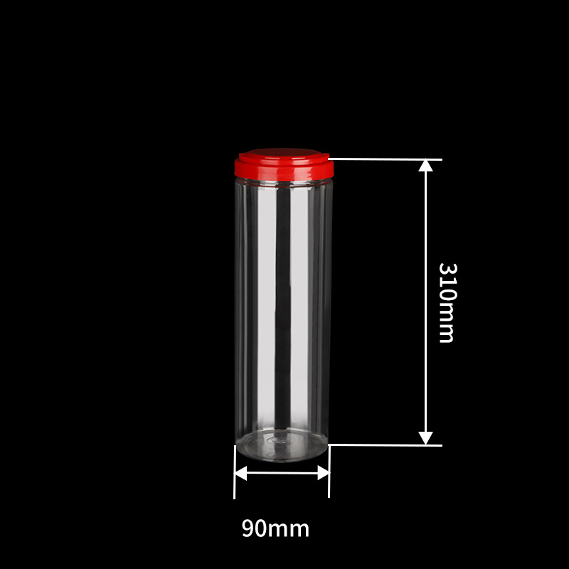 Picture of Factory Straight Hair Pet Tie Bottle Extra Long Transparent Storage Plastic Bottle Sub-Packaging Sealed Bottle Round Straight Bottle