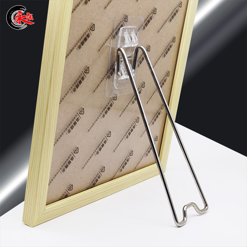 Picture of Photo frame bracket nail-free sticker desktop stainless steel pendulum rack certificate photo album support stand display stand traceless magic adhesive
