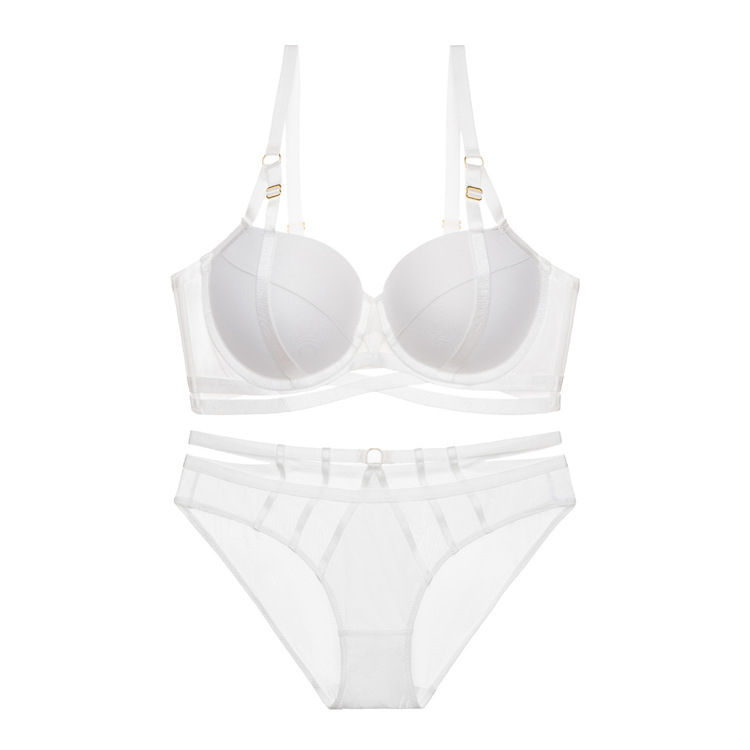 Picture of Push up bra suit thin side-closed women's Big Sexy pure want to strap small chest special bra underwear suit