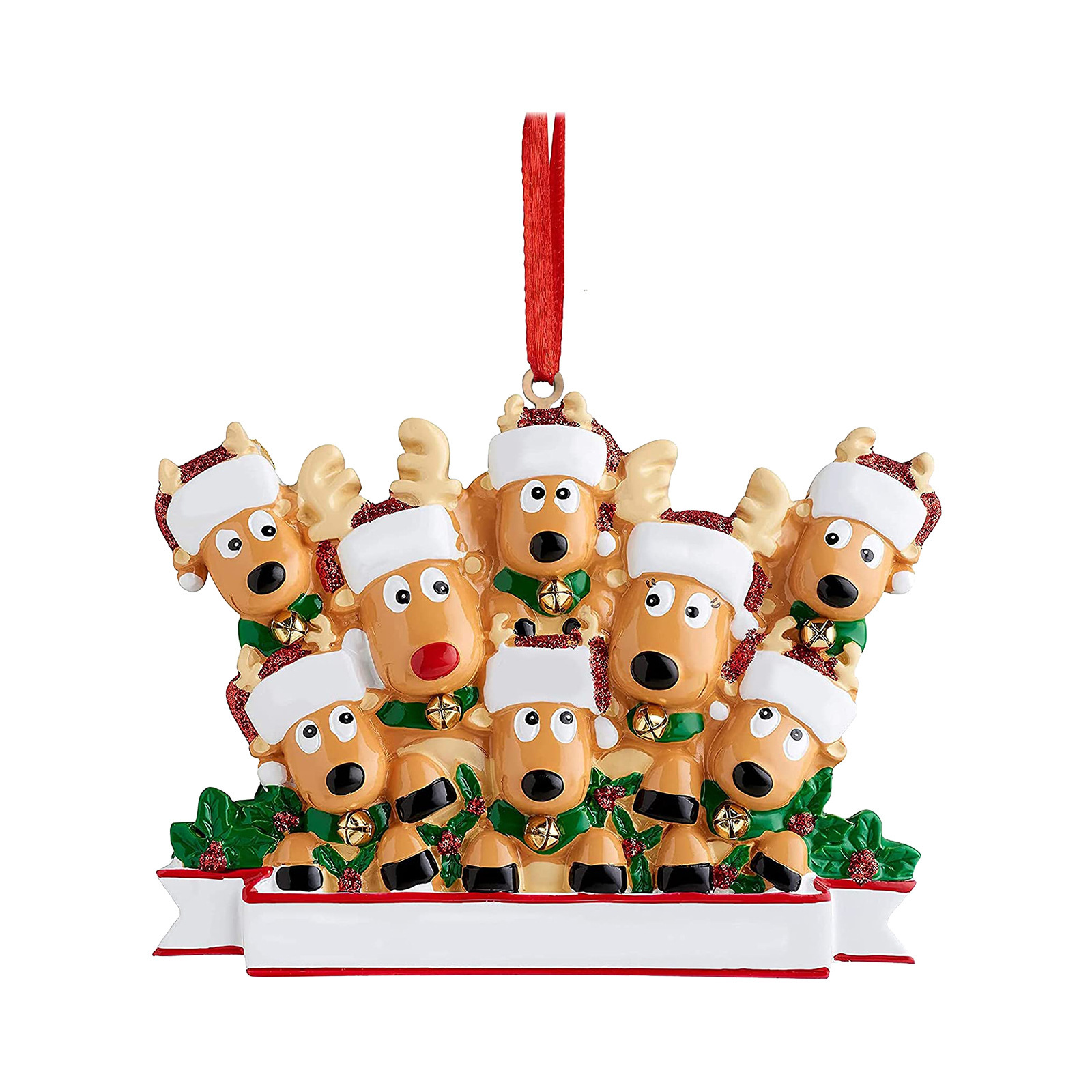 Picture of Christmas Reindeer Family Cute Home Pendant Christmas Elk Family Christmas Holiday Name Pendant