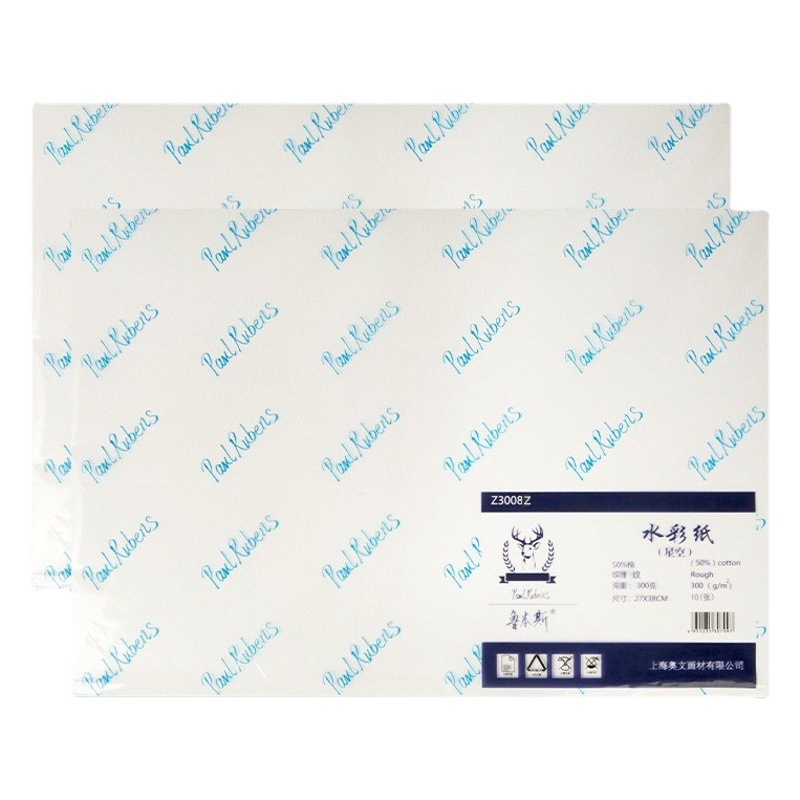 Rubens Star 300g 8K Watercolor Paper Gouache Paper Medium Pattern 4K Academy of Fine Art Sketch Pure Cotton Watercolor Paper