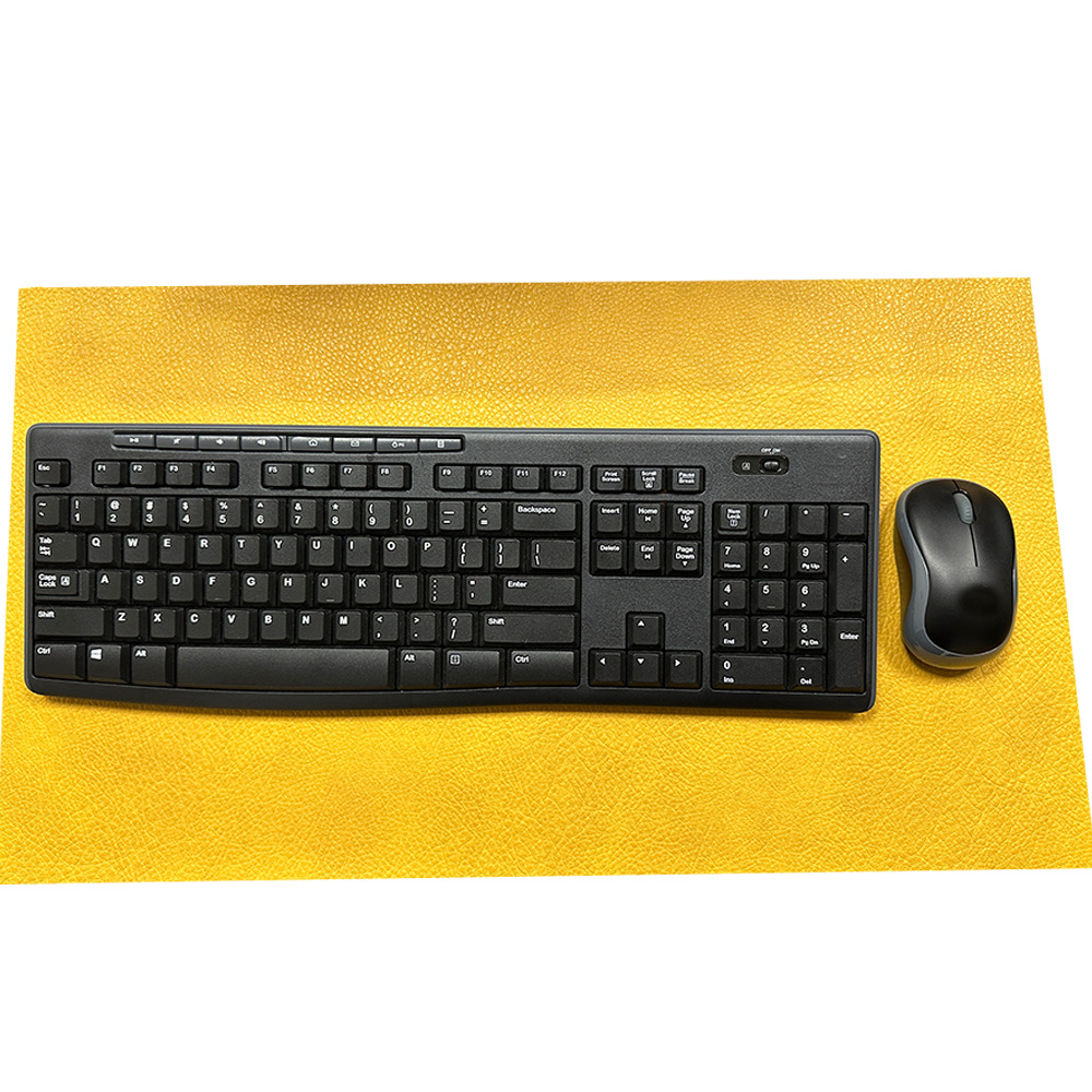 Picture of Factory in stock super soft litchi grain leather pvc material leather pad mouse pad sand pot pad pvc material leather sheet