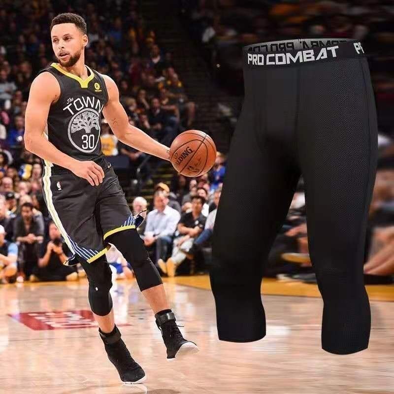 Picture of Tight Sports Fitness Pants Men's Swimming Trunks Anti-Exposure Boxer Anti-Embarrassment Men's and Women's High-Elastic Three-Point Leggings