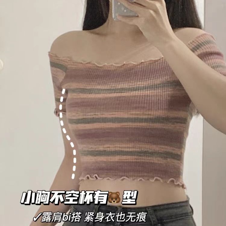 Picture of Factory Direct Sales Thin Suspended Tube Top Small Breasts Push up to Look Bigger Seamless Underwear Women's Anti-Sagging Bra Drop Shipping
