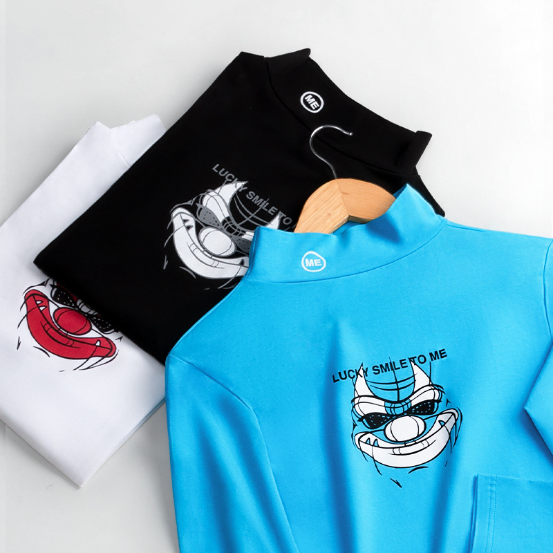 Picture of Men's Basic Underwear Single Piece Thin Top Cotton Autumn Clothes Comfortable High Collar Breathable Long Sleeve Autumn Clothes for Young Men