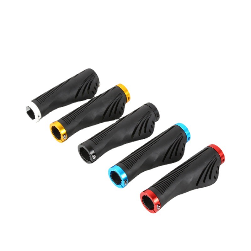 New bicycle mountain bike handle aluminum alloy bilateral lock handle cover dead flying bicycle handle rubber cover 861