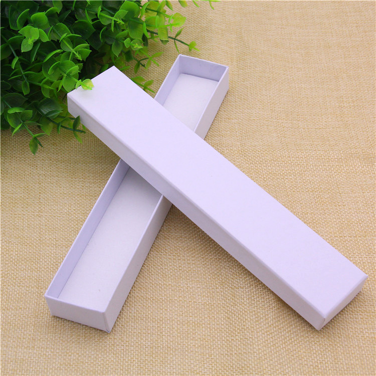 Ready Stock, Can Print Logo, Bookmark, Hairpin, Pen Packaging Box, White Necklace Box, Rectangular Gift Box Wholesale