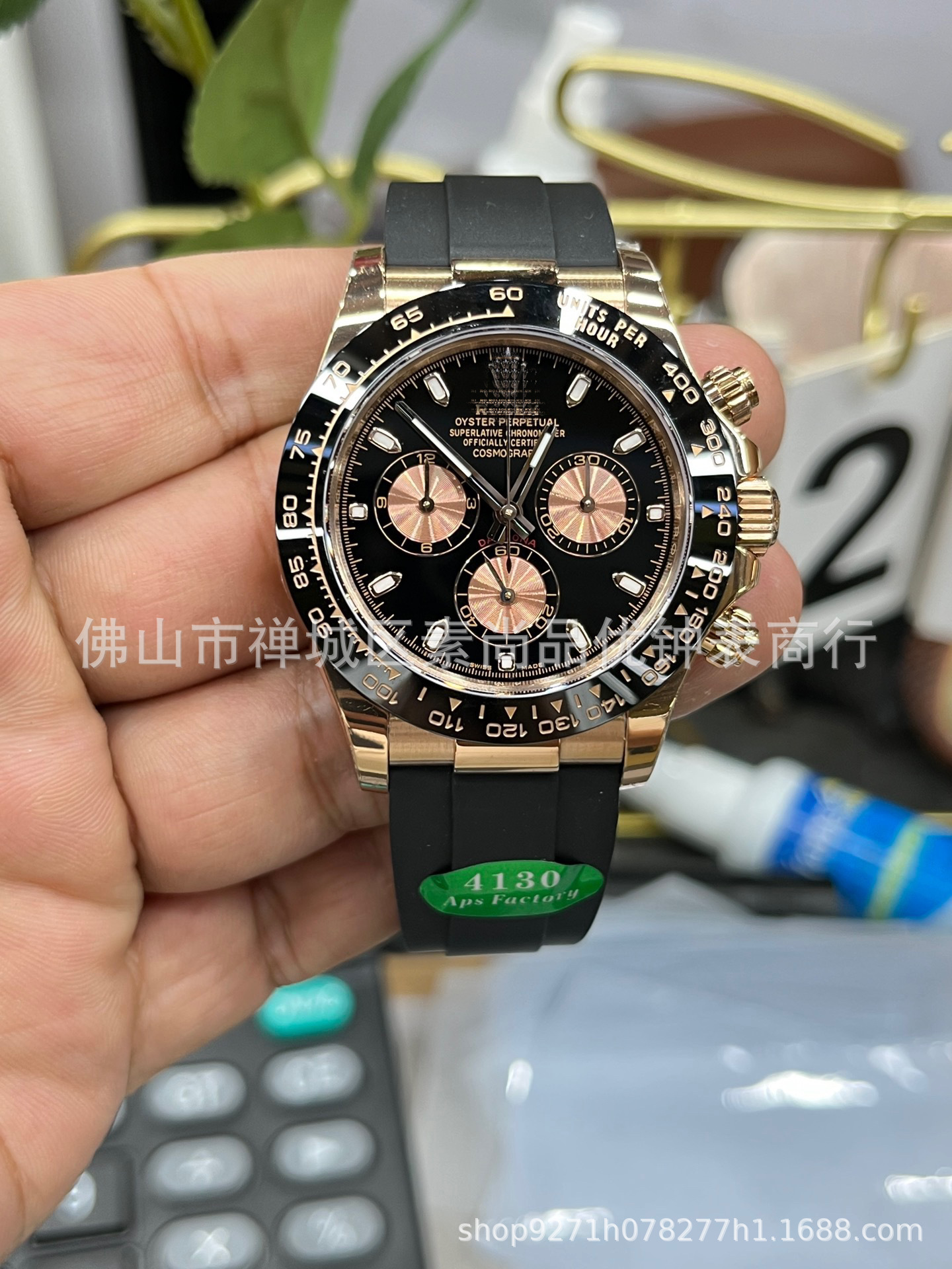Picture of Cross-border Panda Di 7750 Ditong Cement Grey 12.4 Golden Di Chronograph 4130 Yu Wenle Men's Mechanical Watch
