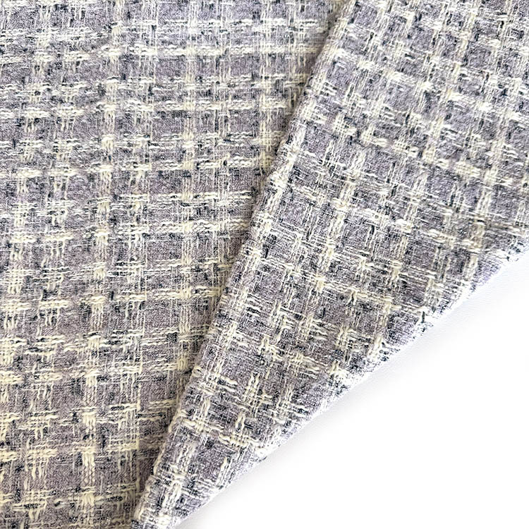 Picture of Purple Small Fragrance Spring & Fall Fashion Women's Clothing Fabric Luggage Decorative Cloth Wool Manufacturer Direct Sales