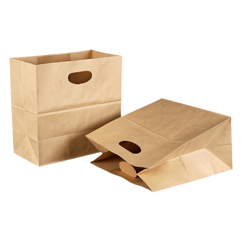 Color Kraft paper bag handbag clothing bag packing bag oil-proof paper bag sample