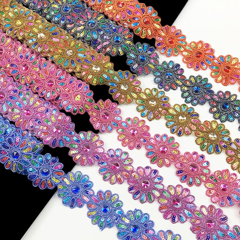 Cross-border spot supply DIY lace accessories ethnic embroidery lace clothing accessories african