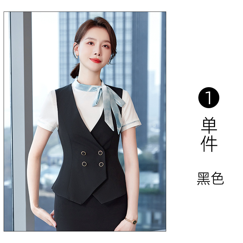 Picture of High-end professional suit women's summer fashion temperament goddess style hotel front desk vest formal wear sales department work clothes
