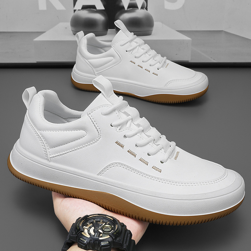 New Men's Casual 2025 Breathable Korean Style Skate Shoes Fashionable Breathable Thick-soled All-match Sports Casual Shoes for Men with Soft Sole