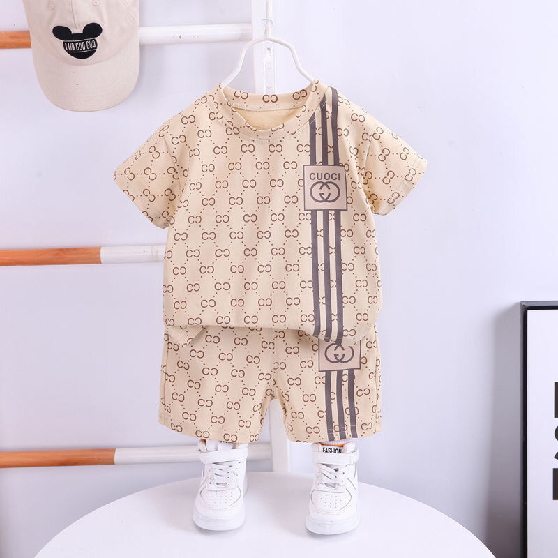 Picture of 2023 New Boys' Summer Suit Handsome Children's Fashionable Clothes Summer Short-sleeved Two-piece Fashionable