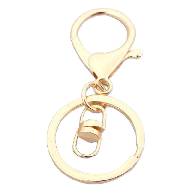Lobster buckle silver gold bag buckle key chain Handmade diy eight-character buckle key ring chain hardware jewelry accessories