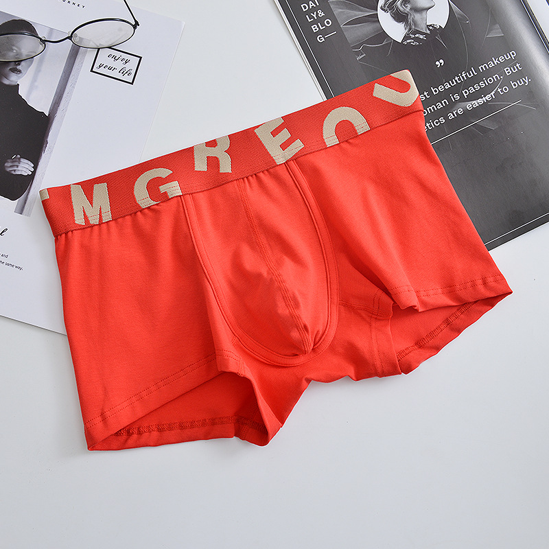 Picture of red underwear men's boxer shorts pink men's underwear boxer shorts pink shorts head young student ins trend