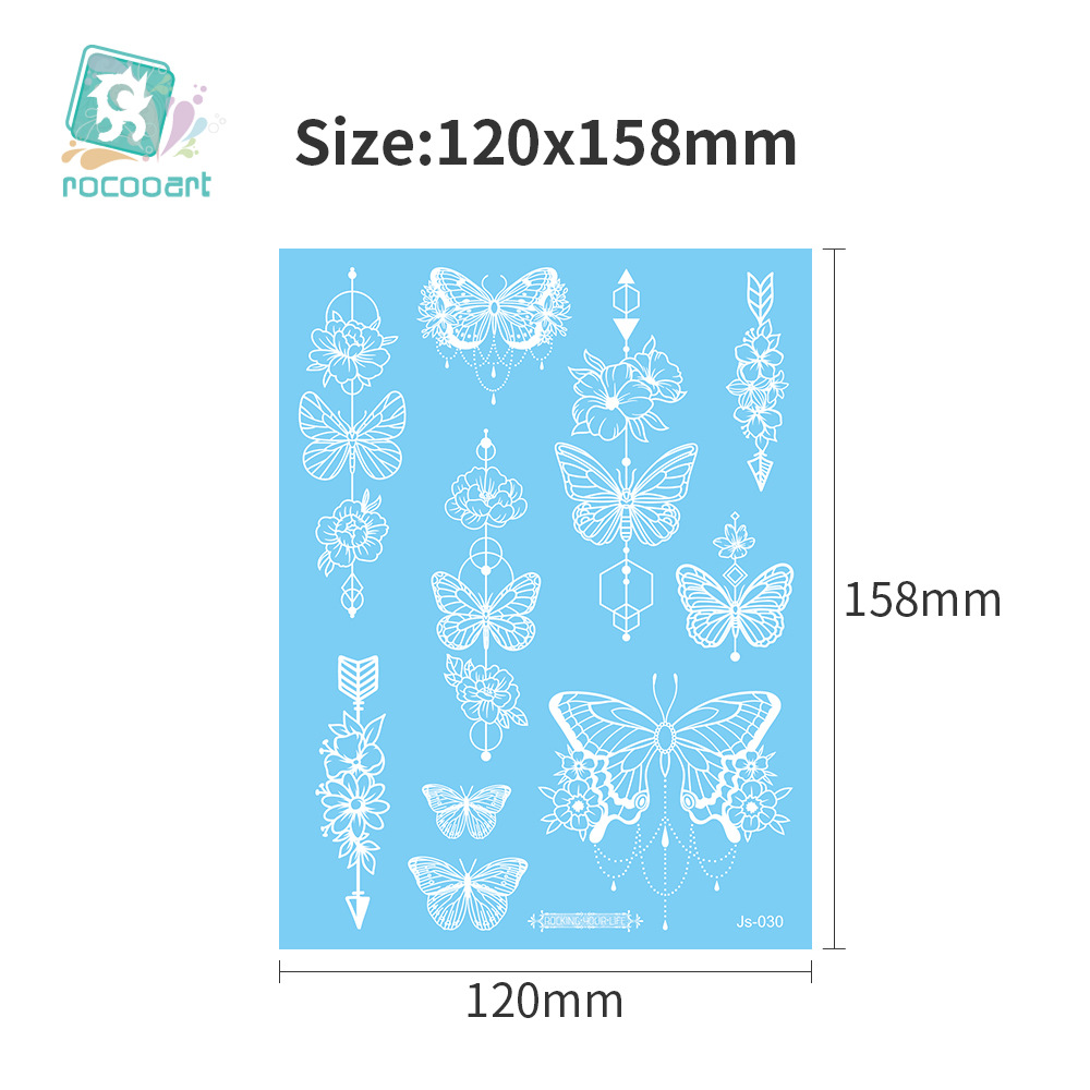 Picture of New Cross-border Source White Tattoo Sticker Personalized Face Sticker Henna Hand-painted Sticker Collarbone Sticker Disposable Tattoo