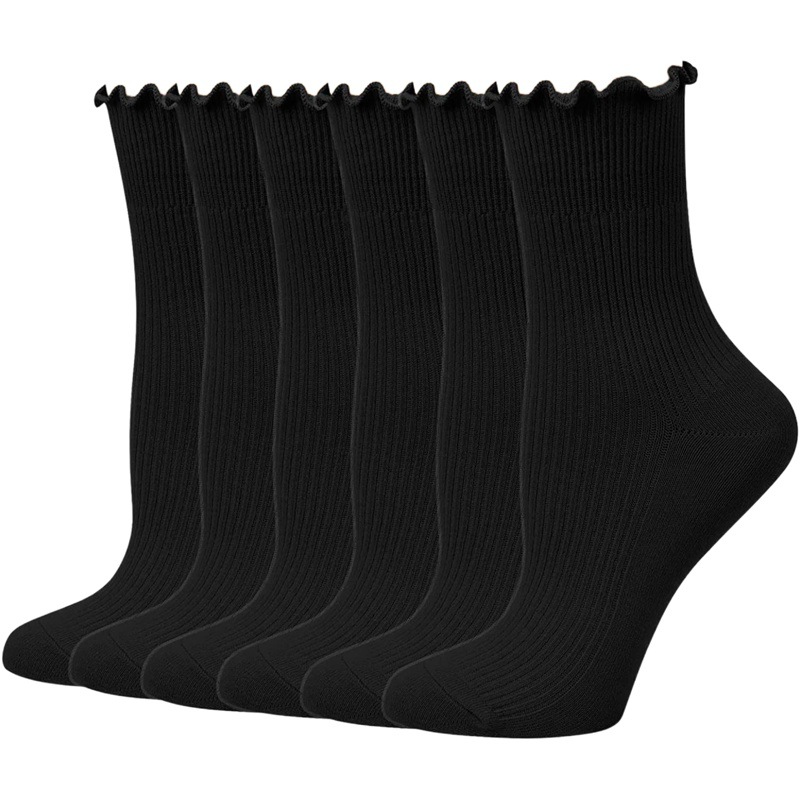 Loose confinement socks women's black white summer thin pregnant women loose mouth not stringing feet solid color Khmer postpartum socks