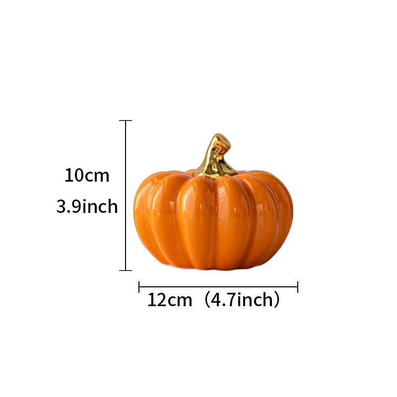 Picture of Nordic creative white ceramic pumpkin decoration desktop decoration home decoration Halloween gift