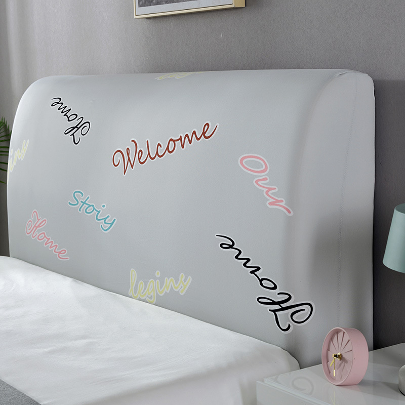 Picture of Nordic Bedhead Cover High Elastic Dust Cover Home Backrest Cover 1.8 m 1.5 Elastic Bedhead Cover Universal