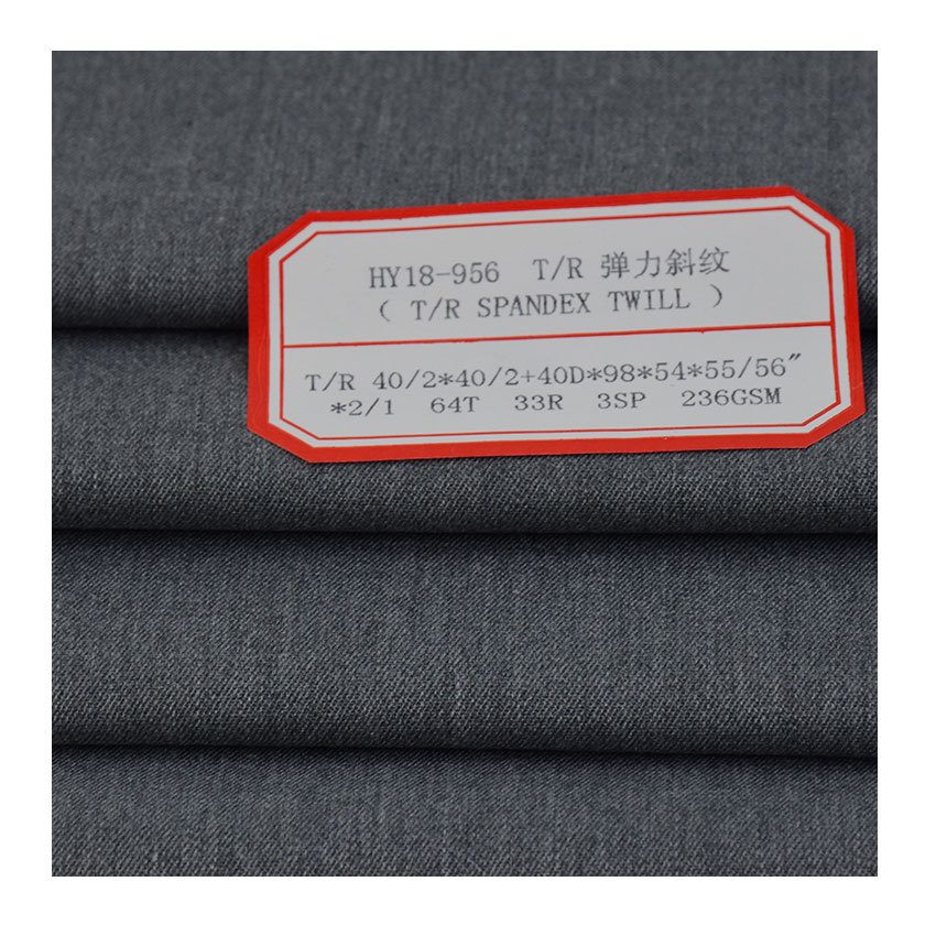 T/R polyester viscose elastic twill 40D weft elastic pants Spring and Autumn Winter cotton coat coat fabric coat trench coat fabric