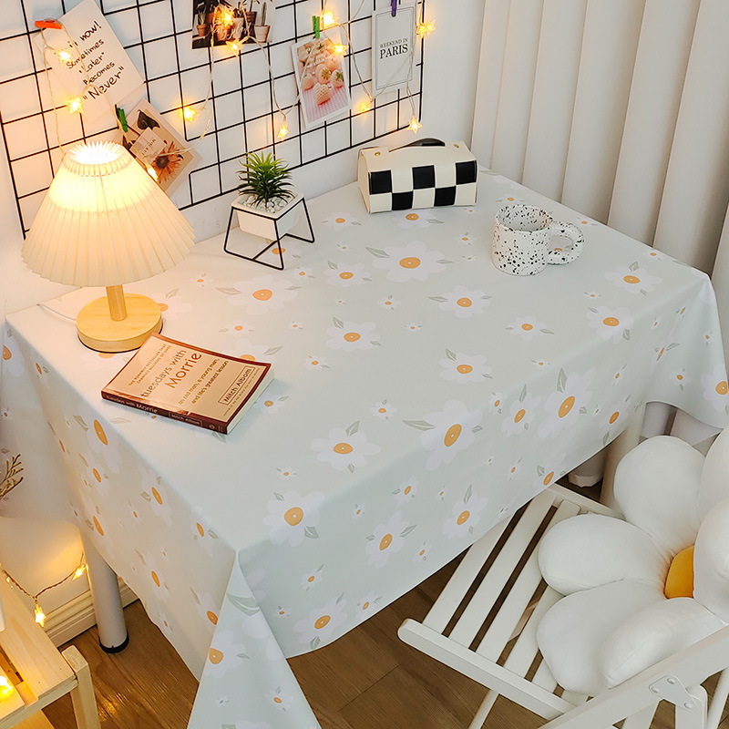 Picture of Tablecloth Waterproof and Oil-proof PVC Coffee Table Table Mat Dining Table Tablecloth Picnic Stall Student Desk Dormitory Decorative Cloth