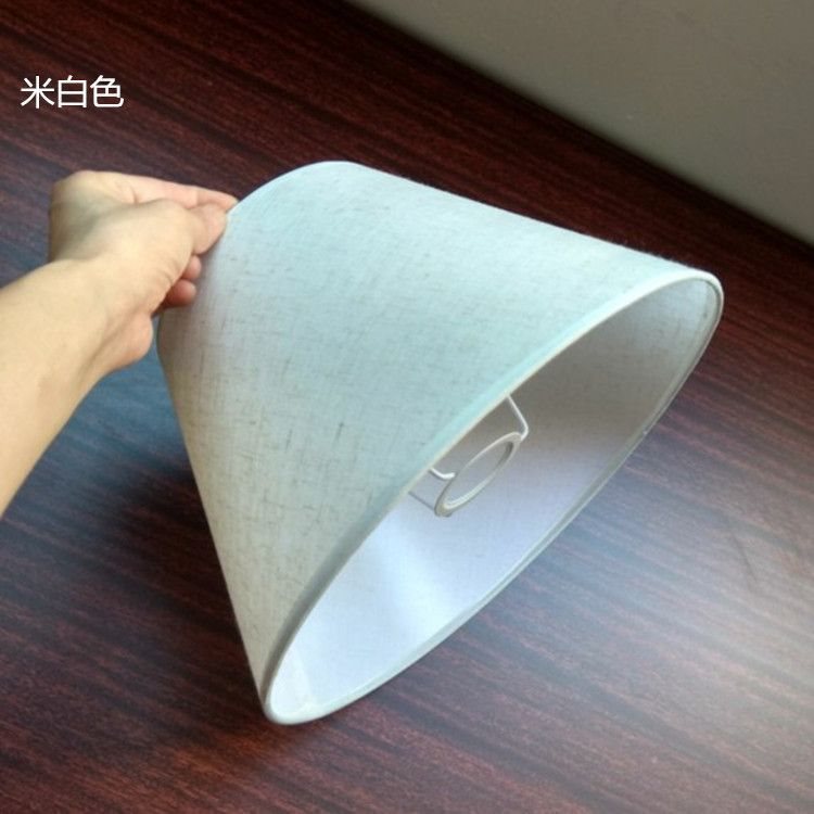 Picture of E27 Lampshade Accessories Linen Lampshade Table Lamp Wall Lampshade DIY Bedroom Bedside Hotel Hotel Floor Lampshade