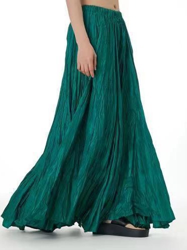 Picture of European and American Simple Wrinkled Skirt 2025 Summer New Fashion Brand Women's Fashion All-match Oversize Skirt