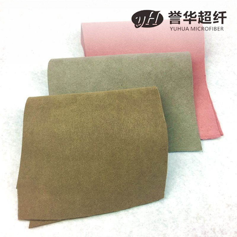 GRS certificate TC certificate recyclable microfiber custom Nylon polyester renewable material reverse pile suede Microfiber Leather