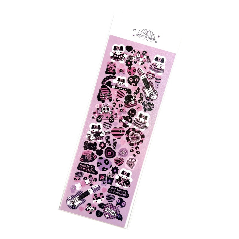Picture of South Korea Explosions High Color Value Goo Card Stickers Korean Laser Cute Cartoon Animal Hand Account Stickers Cheap Wholesale