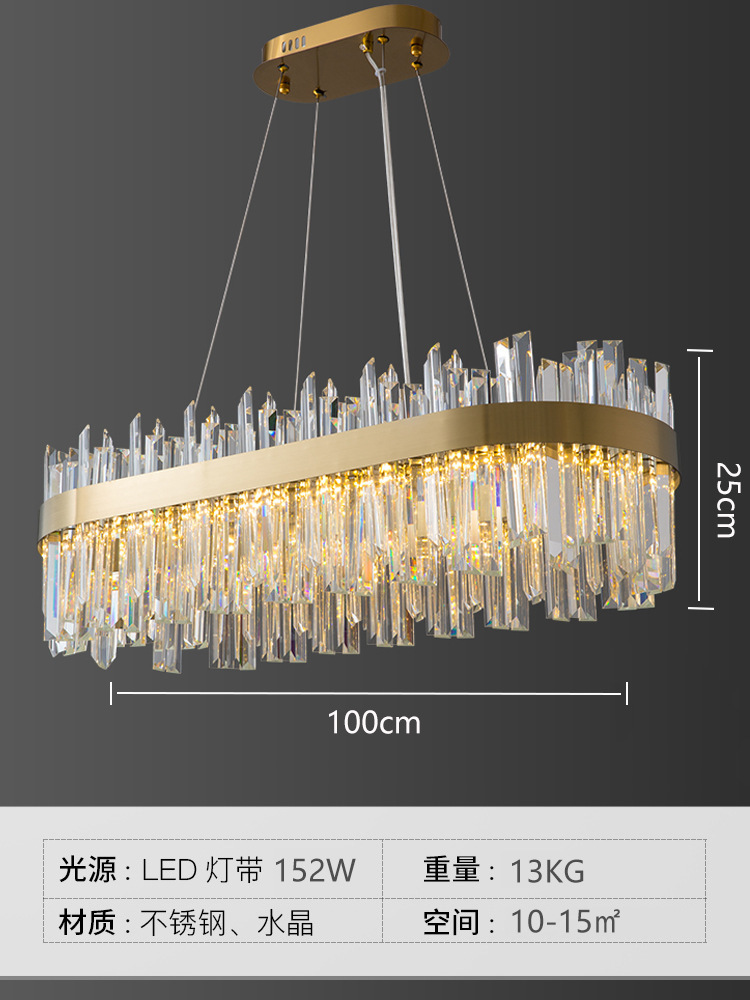 Picture of Advanced European Style Light Luxury Living Room Lobby Crystal Chandelier Light Light Luxury Simple High-end Atmospheric Master Bedroom Modern Lamps