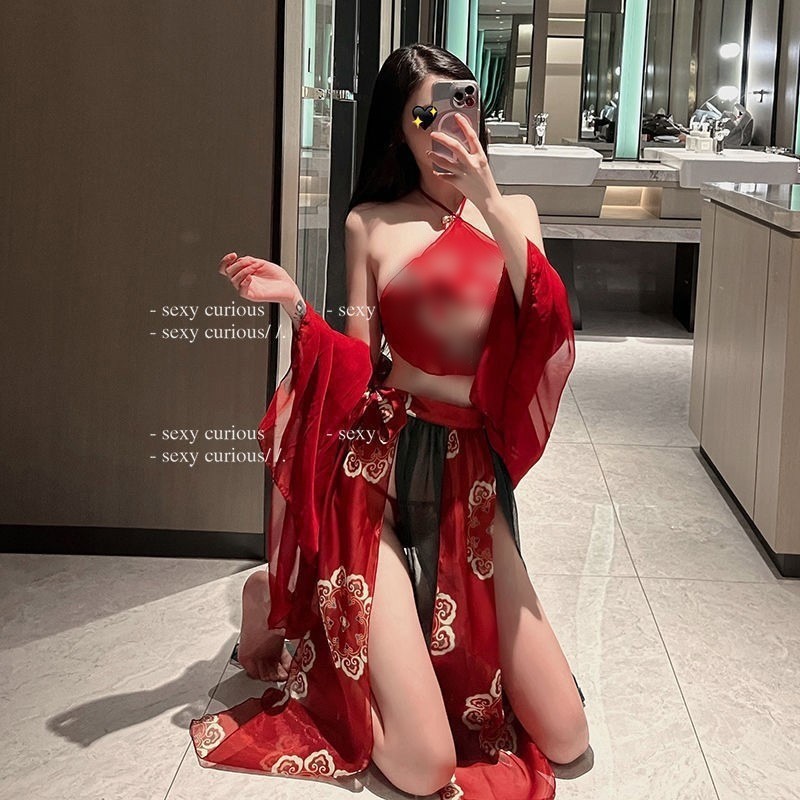 Sexy Lingerie Ancient Suit Palace Style Pure Desire Han Dress Bellyband suit Temptation Dunhuang Flying Phoenix Women's Sleeping Dress