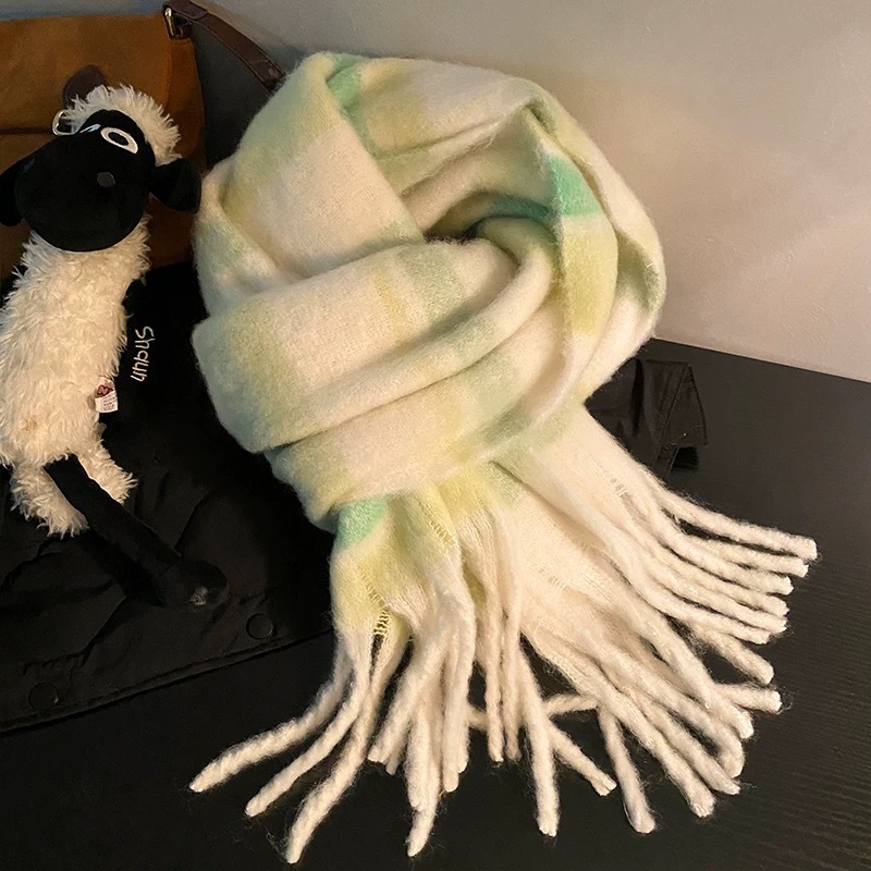 Picture of Cross-border solid color new imitation cashmere scarf women's autumn and winter thickened warm shawl solid color student scarf men's wholesale