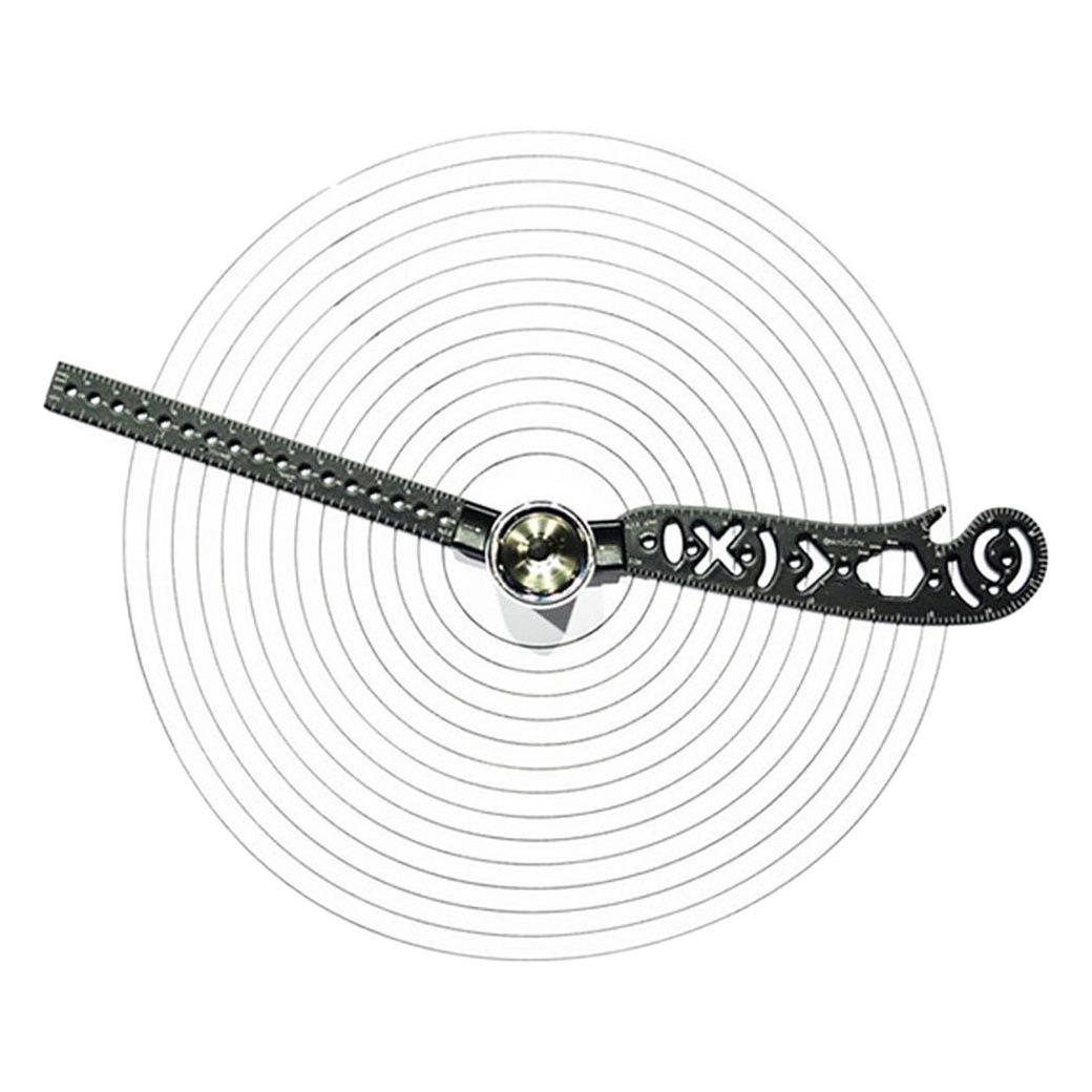 Multifunctional drawing ruler cross-border hot creative drawing tool Art office compasses with magnetic ruler drawing supplies