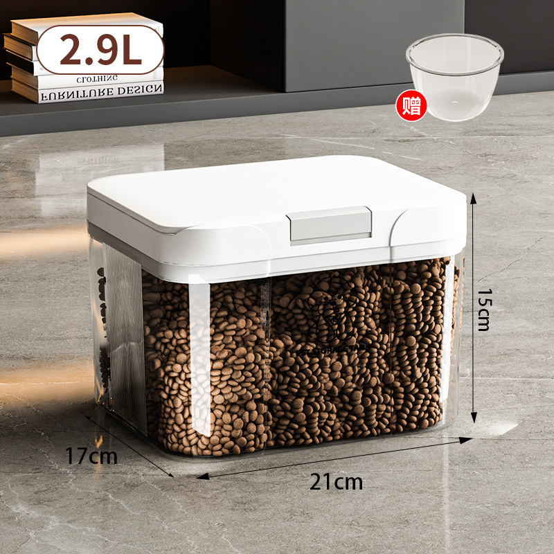 Picture of Pet Food Grain Storage Bucket Cat Food Dog Food Sealed Bucket Cat Food Drying Storage Bucket Moisture-proof Dust-proof Storage Bucket