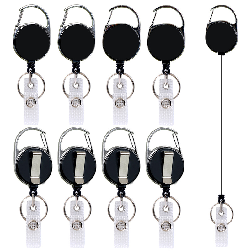 Picture of Retractable Full Plane Printing Easy Pull Buckle Metal Back Clip Plastic Frosted Telescopic Buckle Card Cover Anti-loss Buckle Easy to Pull