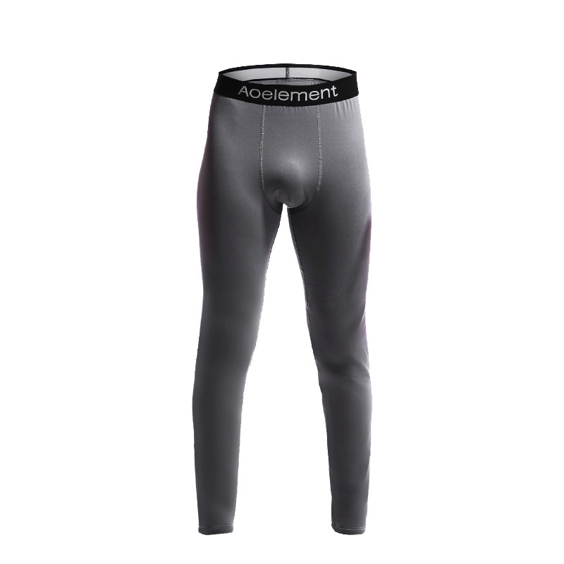 Picture of Men's long autumn pants single fleece-lined thin pants youth line pants warm pants slim autumn and winter leggings wool pants men