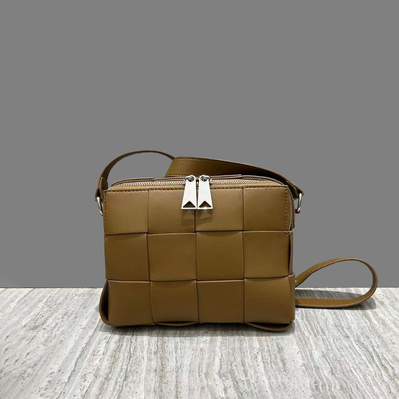 Bags for Women 2025 New Fashion Crossbody Bag Single Shoulder Genuine Leather Women's Bag Woven Niche Versatile Small Square Bag High-End