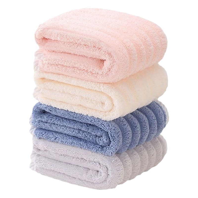 Independent packaging lint-free edge thickened coral fleece candy strip bath towel bath absorbent extra large adult household